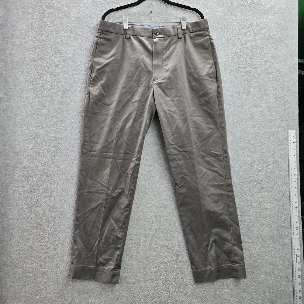 Brooks Brothers Men Pants 35X30 Gray Advantage Chino Light Weight 29" Inseam